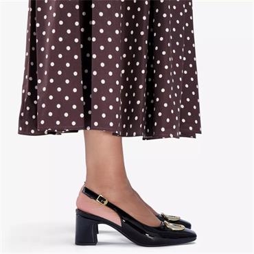 CLARKS  WOMENS  SHOE - BLACK PATENT